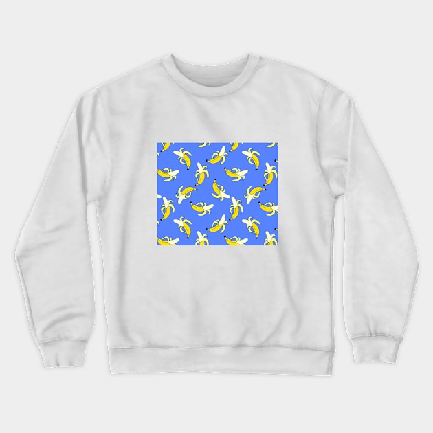 Banana Pattern Crewneck Sweatshirt by timegraf